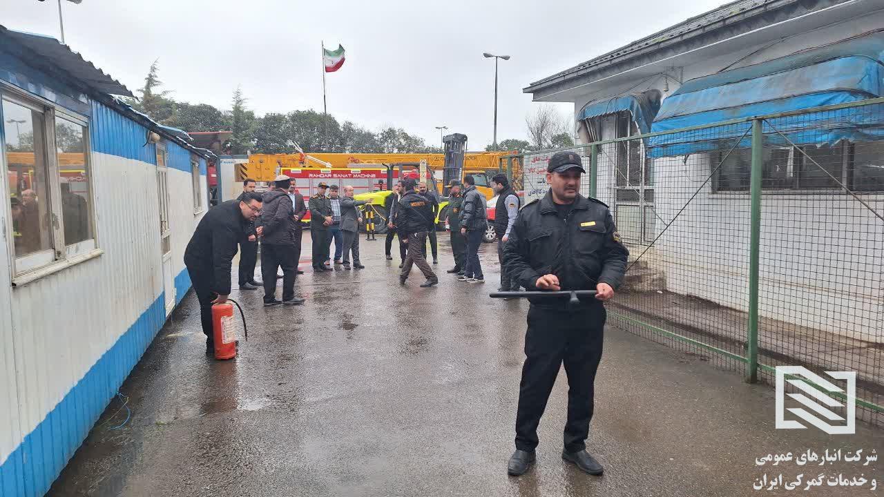 برگزاری مانور آمادگی دفاع از مقر در شرکت انبارهای عمومی و خدمات گمرکی آستارا 4